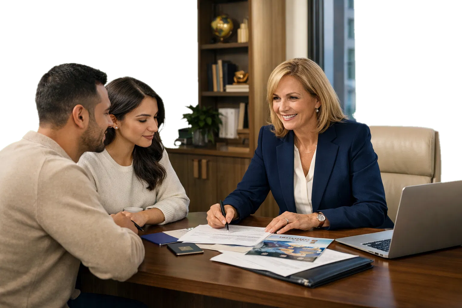 Consultante Phoenix-GMI en rendez-vous avec un couple de candidats